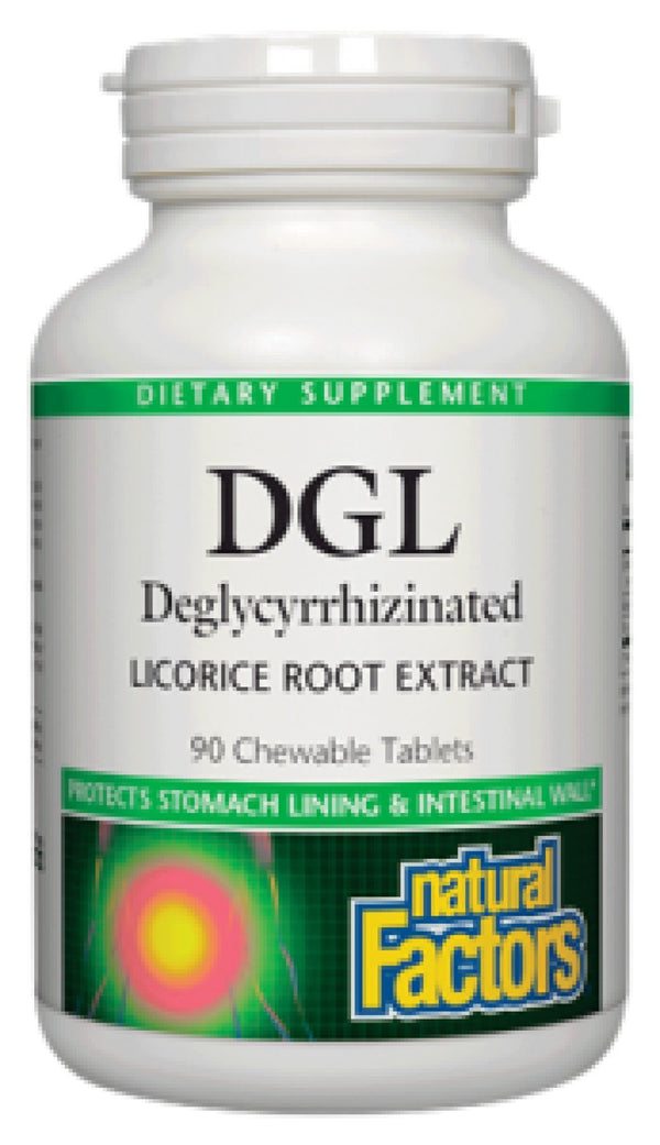 Natural Factors DGL Licorice Chewable Tablets 90 Tablet Healthy