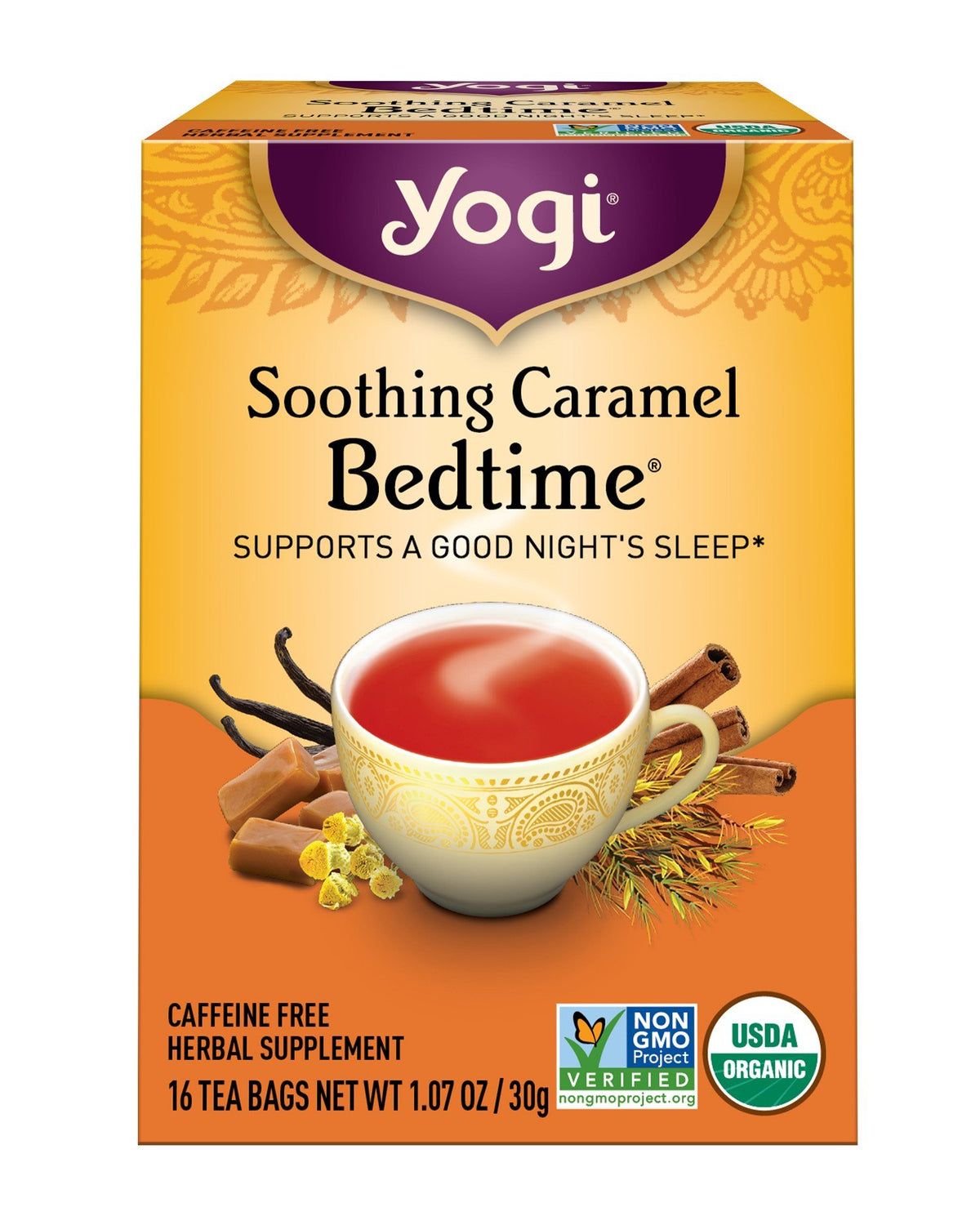 Yogi Teas Soothing Caramel Bedtime Organic Tea 16 Tea Bag