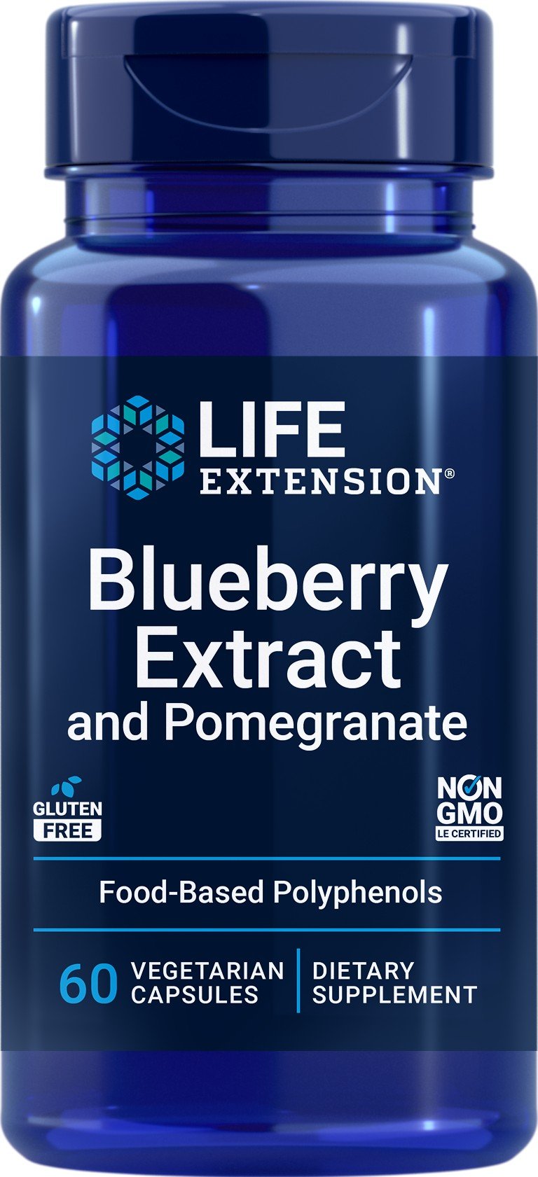 Life Extension Blueberry Extract With Pomegranate 60 Vegetarian Capsules