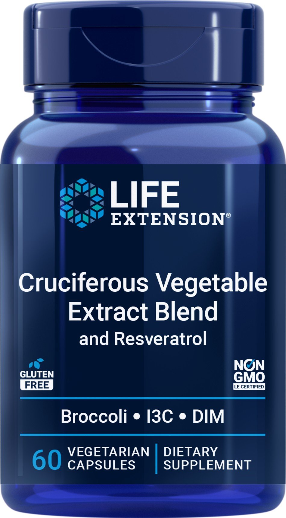 Life Extension Cruciferous Vegetable Extract Blend and Resveratrol 60 Vegetarian Capsule