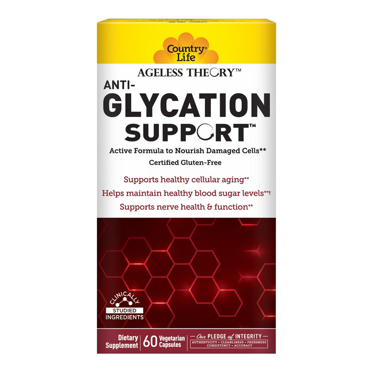 Country Life Ant-Glycation Support 60 Vegcaps