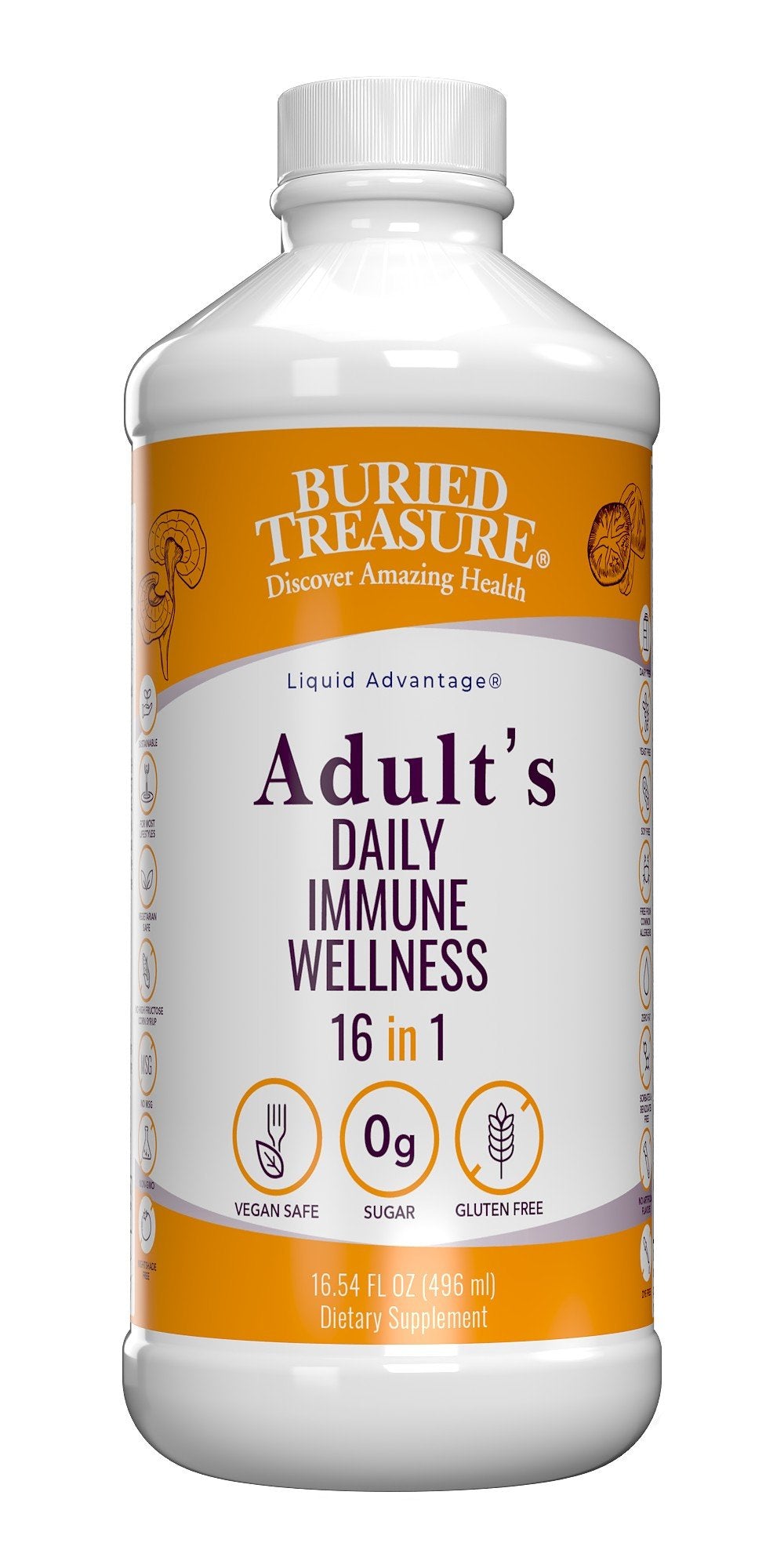 Buried Treasure Adult&#39;s Daily Immune Wellness 16 oz Liquid