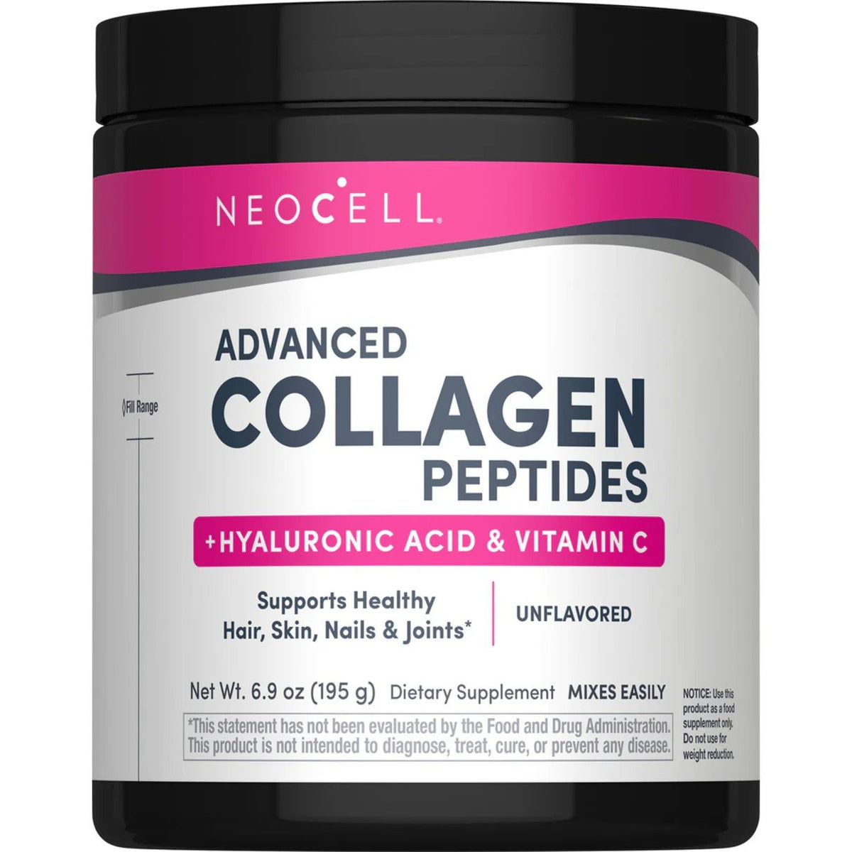 Neocell Advanced Collagen Peptides + Hyaluronic Acid + C 6.9 oz Powder