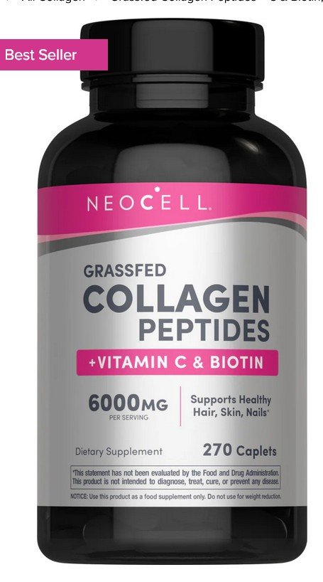 Neocell Grassfed Collagen Peptides + C &amp; Biotin 270 Caplets
