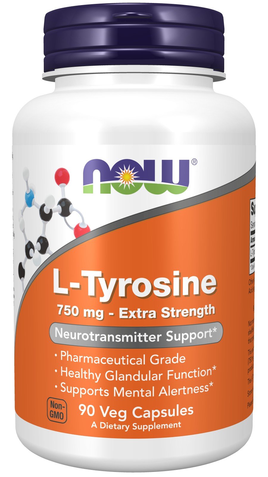 Now Foods L-Tyrosine 750 mg 90 Capsule