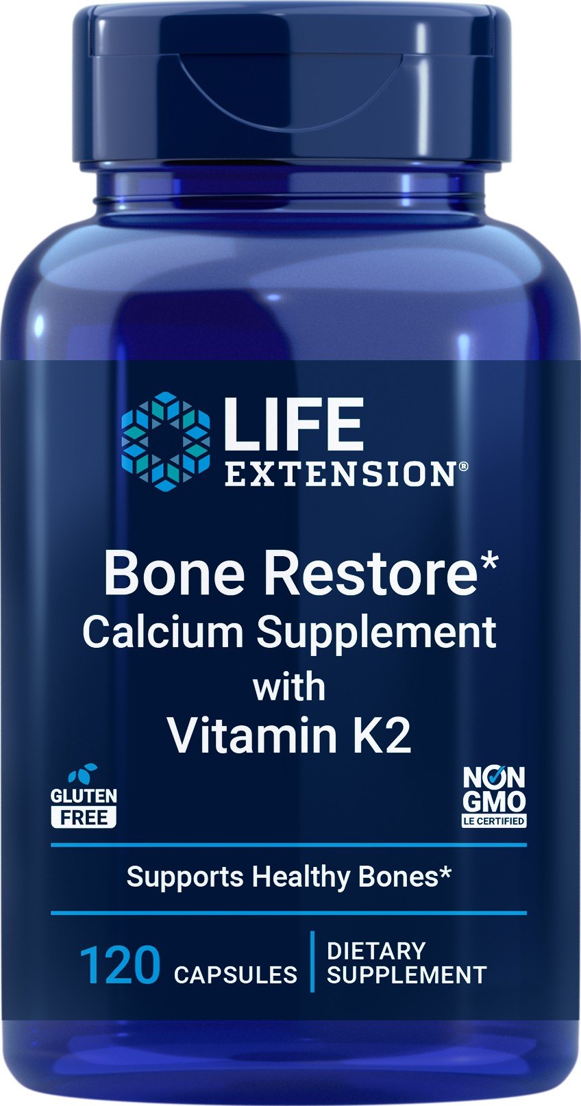 Life Extension Bone Restore with Vitamin K2 120 Capsule