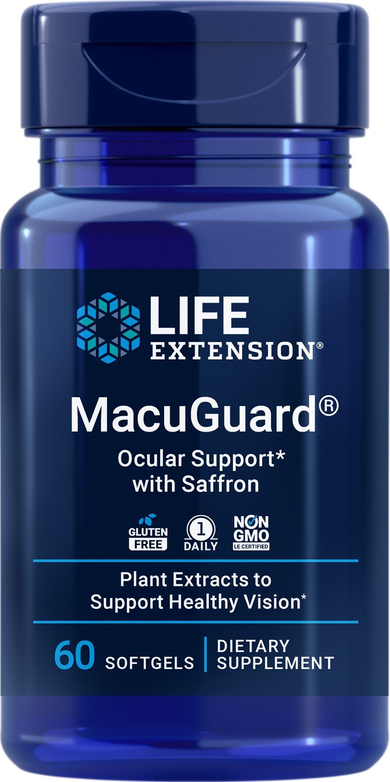 Life Extension MacuGuard Ocular Support with Saffron 60 Softgel
