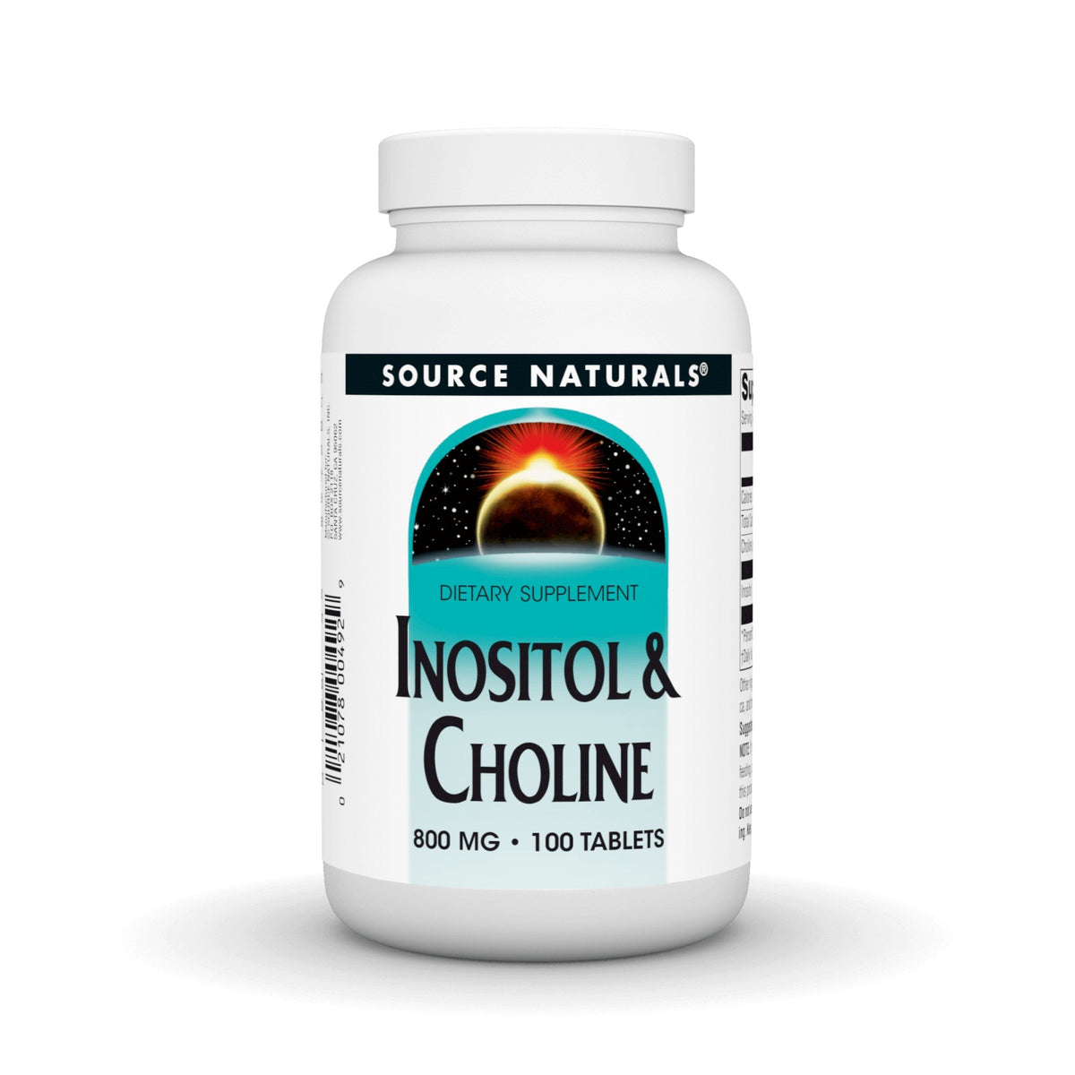 Source Naturals, Inc. Inositol - Choline 400mg/400mg 100 Tablet