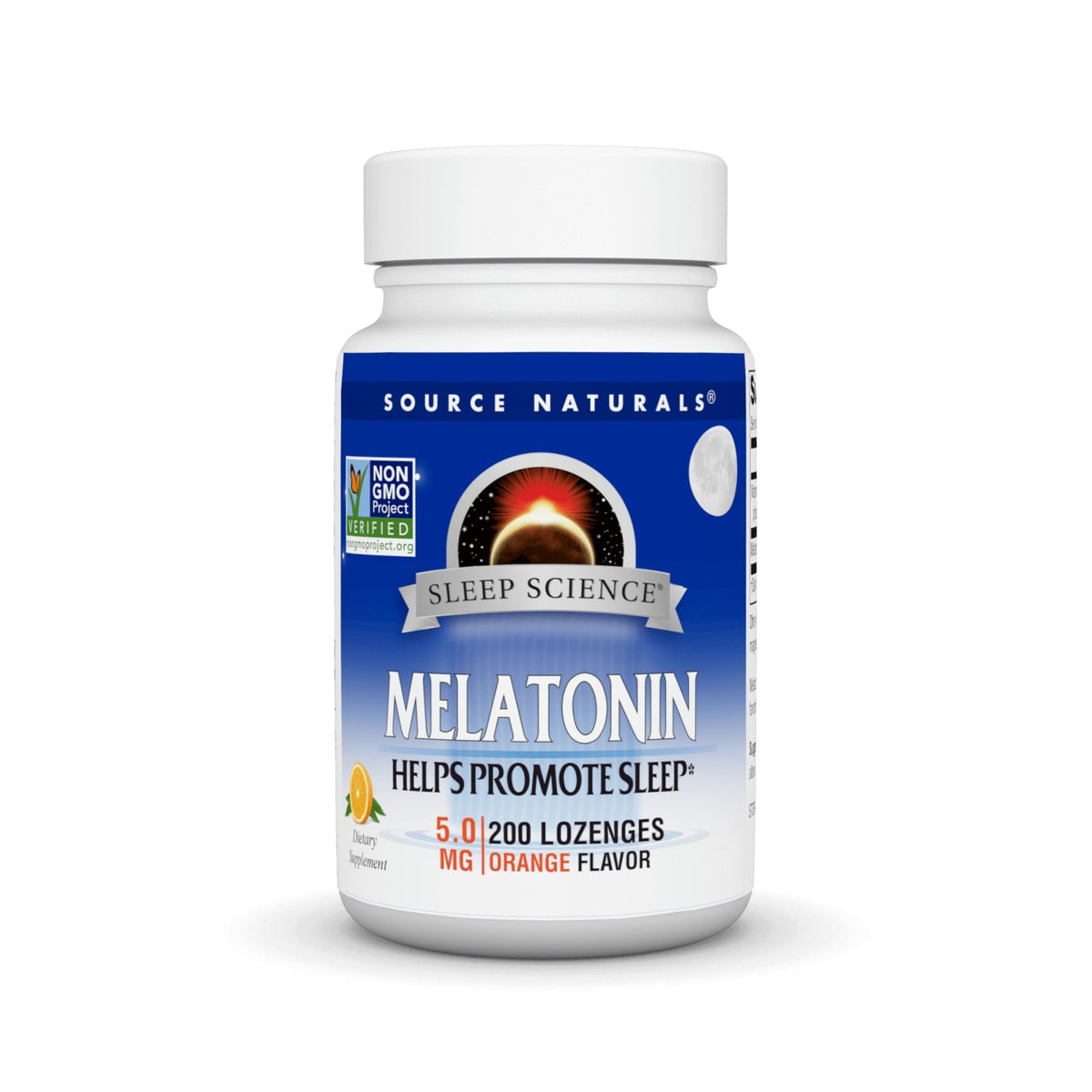 Source Naturals, Inc. Melatonin 5mg Sublingual-Orange 200 Lozenge