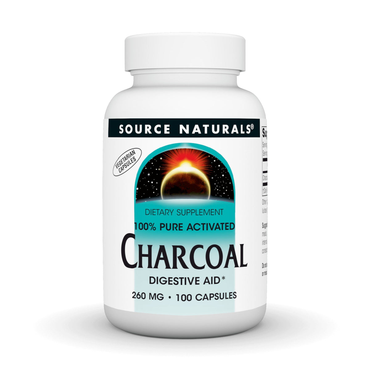 Source Naturals, Inc. Charcoal 260mg 100 Capsule