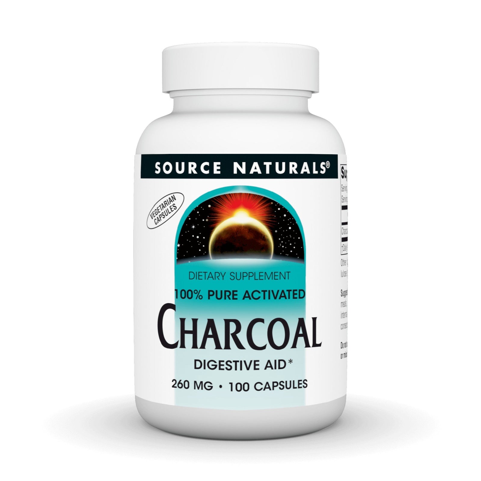 Source Naturals, Inc. Charcoal 260mg 100 Capsule