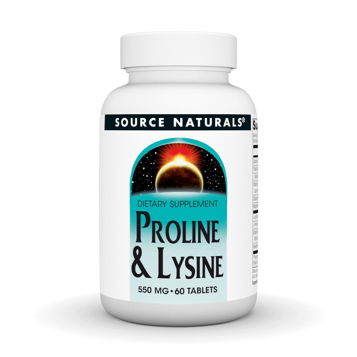 Source Naturals, Inc. L-Proline 275/L-Lysine 275 60 Tablet
