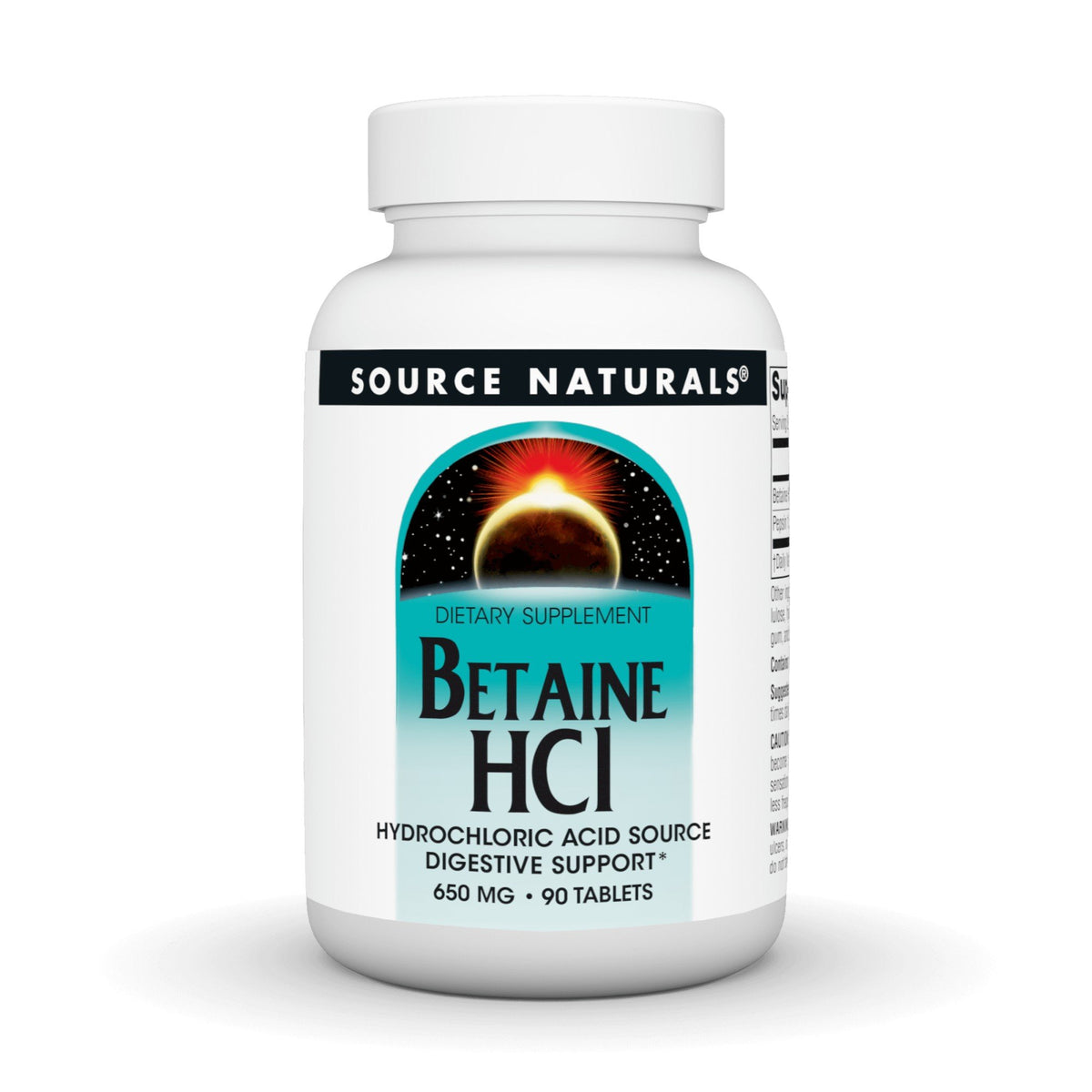 Source Naturals, Inc. Betaine HCL 650mg 90 Tablet