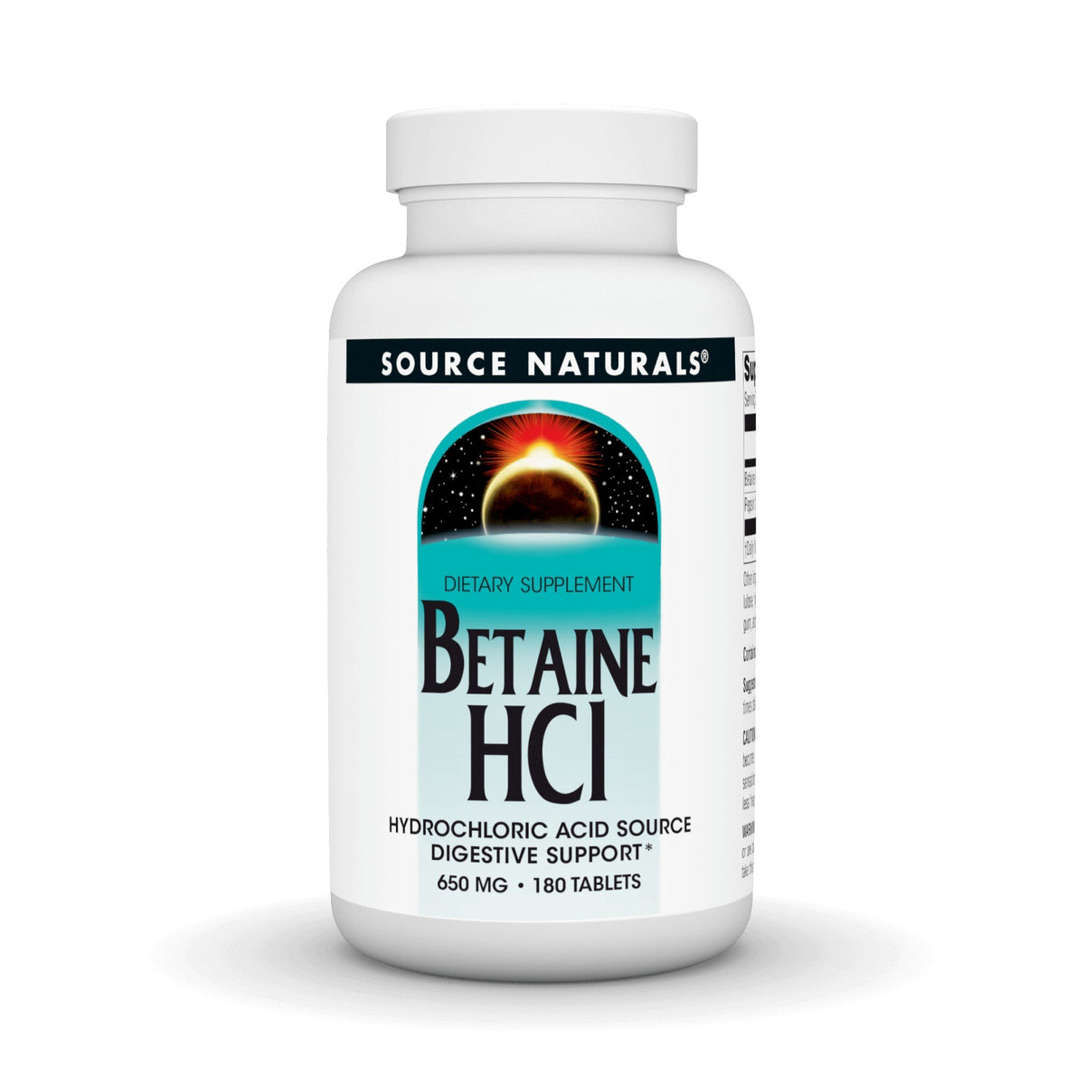 Source Naturals, Inc. Betaine HCL 650mg 180 Tablet