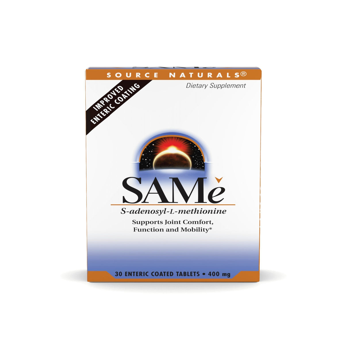 Source Naturals, Inc. SAMe S-Adenosyl-L-Methionine Enteric Coated-400 mg 30 Tablet