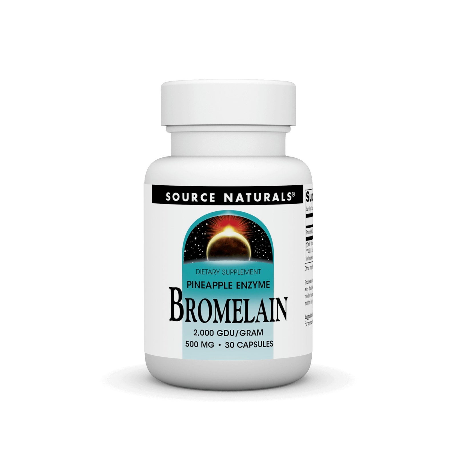 Source Naturals, Inc. Bromelain 500mg 2000 GDU/g 30 Capsule