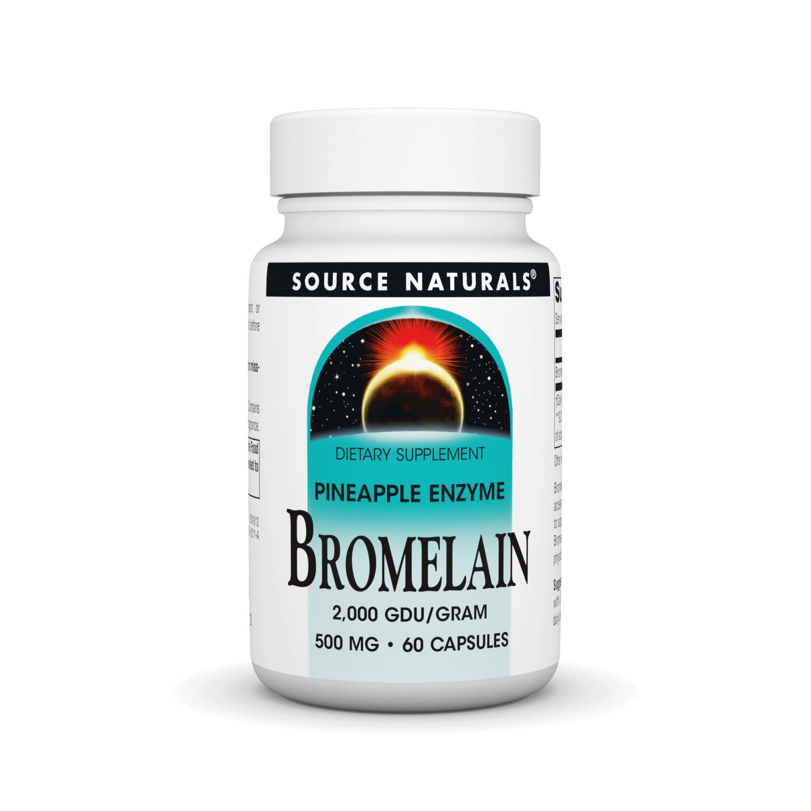 Source Naturals, Inc. Bromelain 500mg 2000GDU/g 60 Capsule