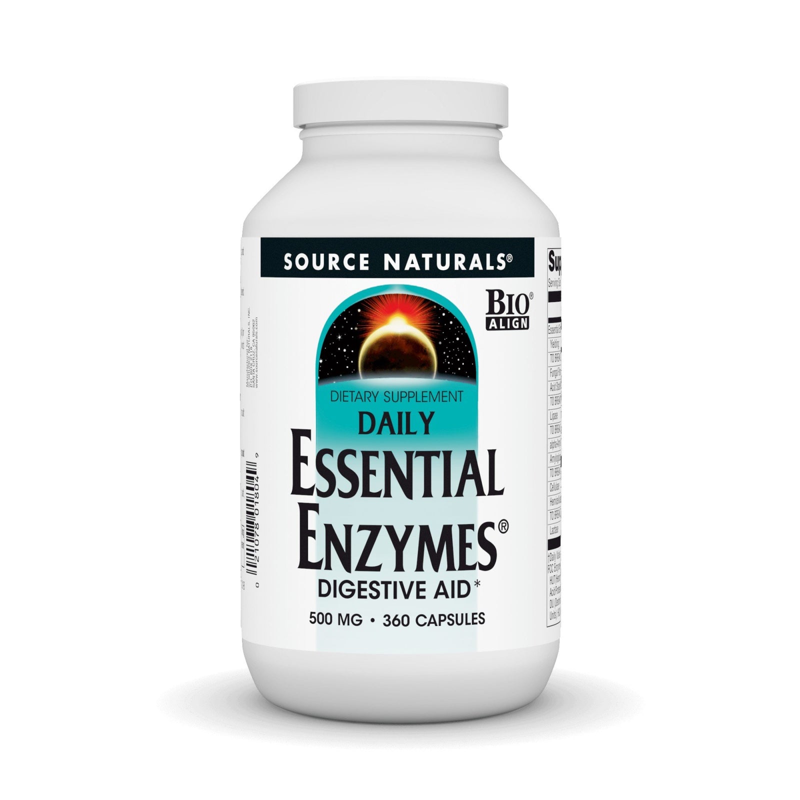 Source Naturals, Inc. Daily Essential Enzymes 500 mg 360 Capsule