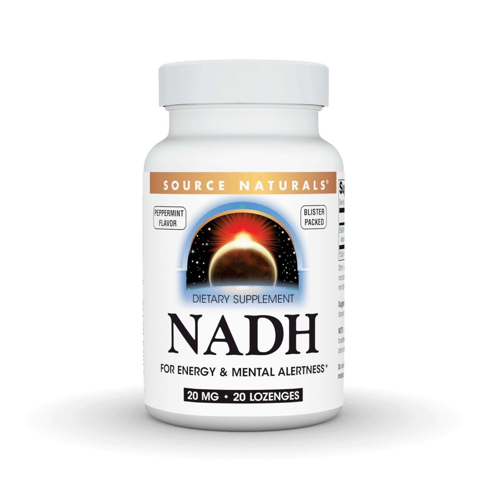 Source Naturals, Inc. NADH 20mg Co-E1 Sublingual 20 Lozenge