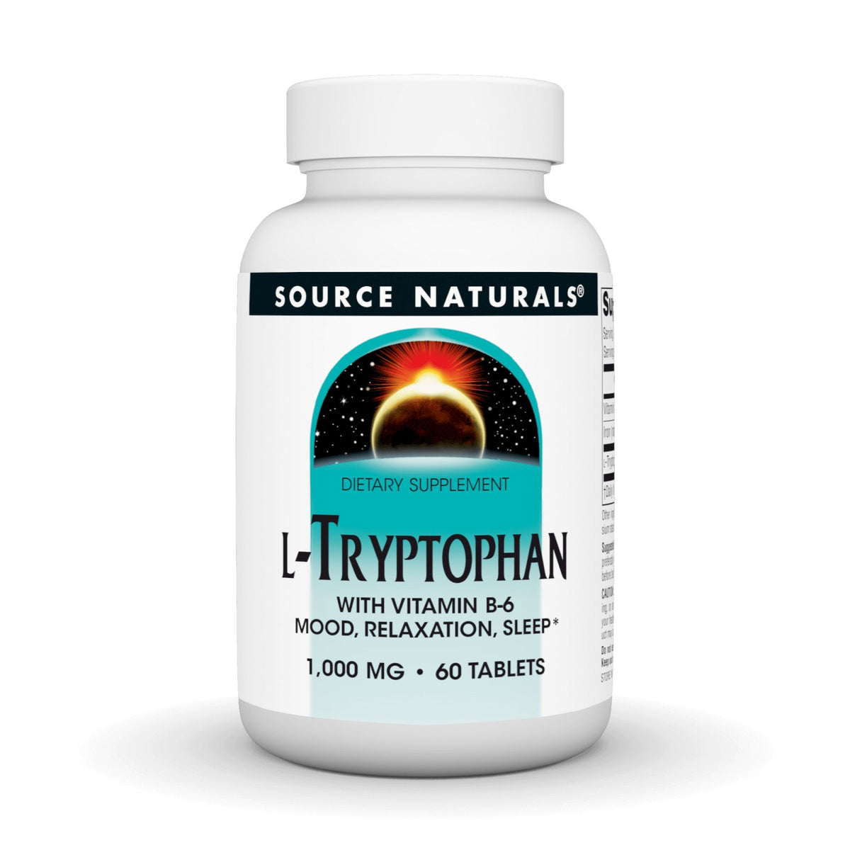 Source Naturals, Inc. L-Tryptophan with Vitamin B-6 1000 mg 60 Tablet