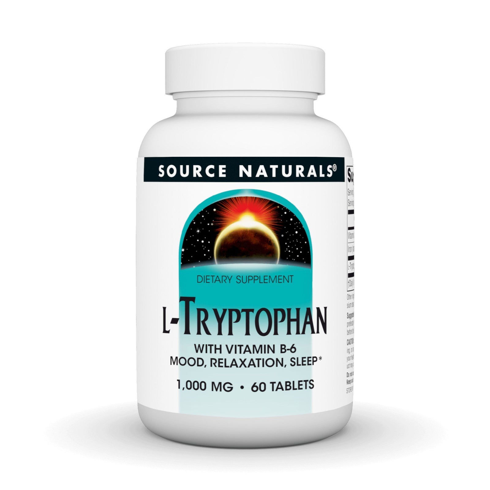 Source Naturals, Inc. L-Tryptophan with Vitamin B-6 1000 mg 60 Tablet