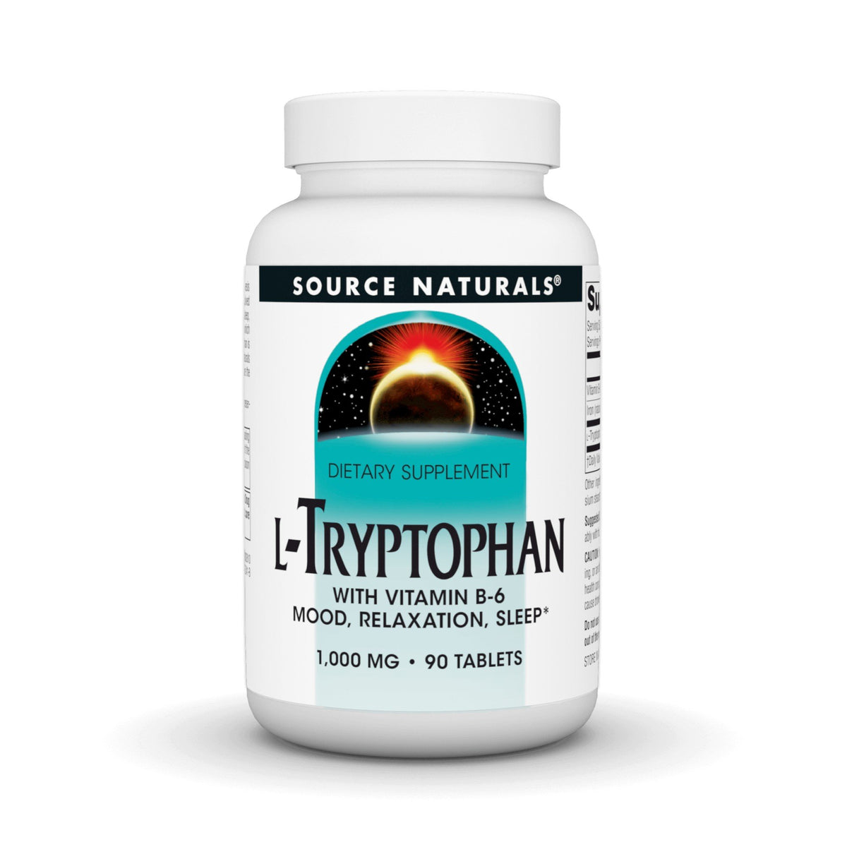 Source Naturals, Inc. L-Tryptophan with Vitamin B-6 1000 mg 90 Tablet