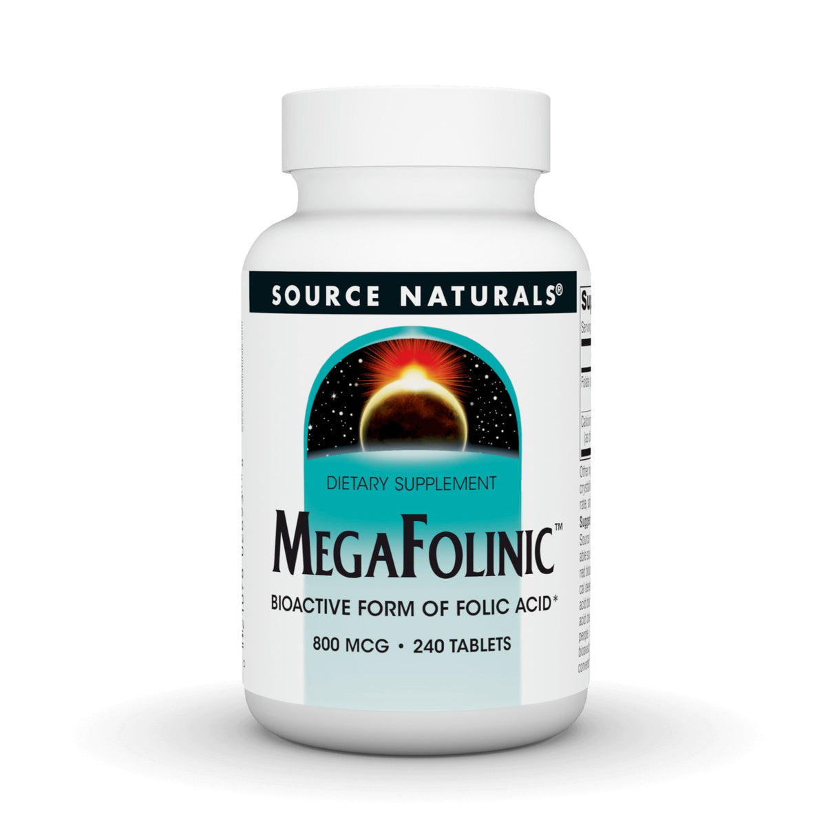 Source Naturals, Inc. MegaFolinic 800 mcg 240 Tablet