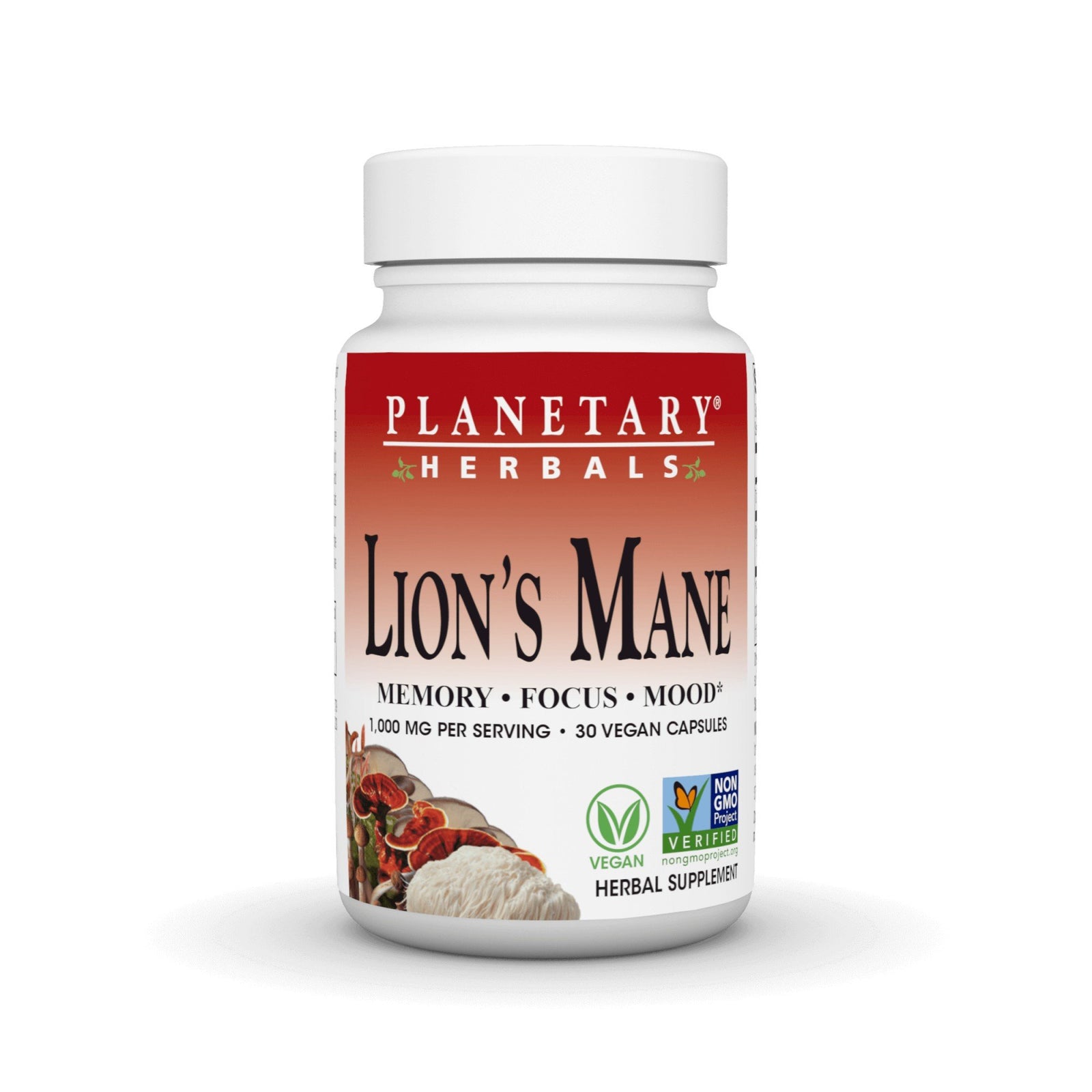 Planetary Herbals Lion's Mane 500 mg 30 VegCap