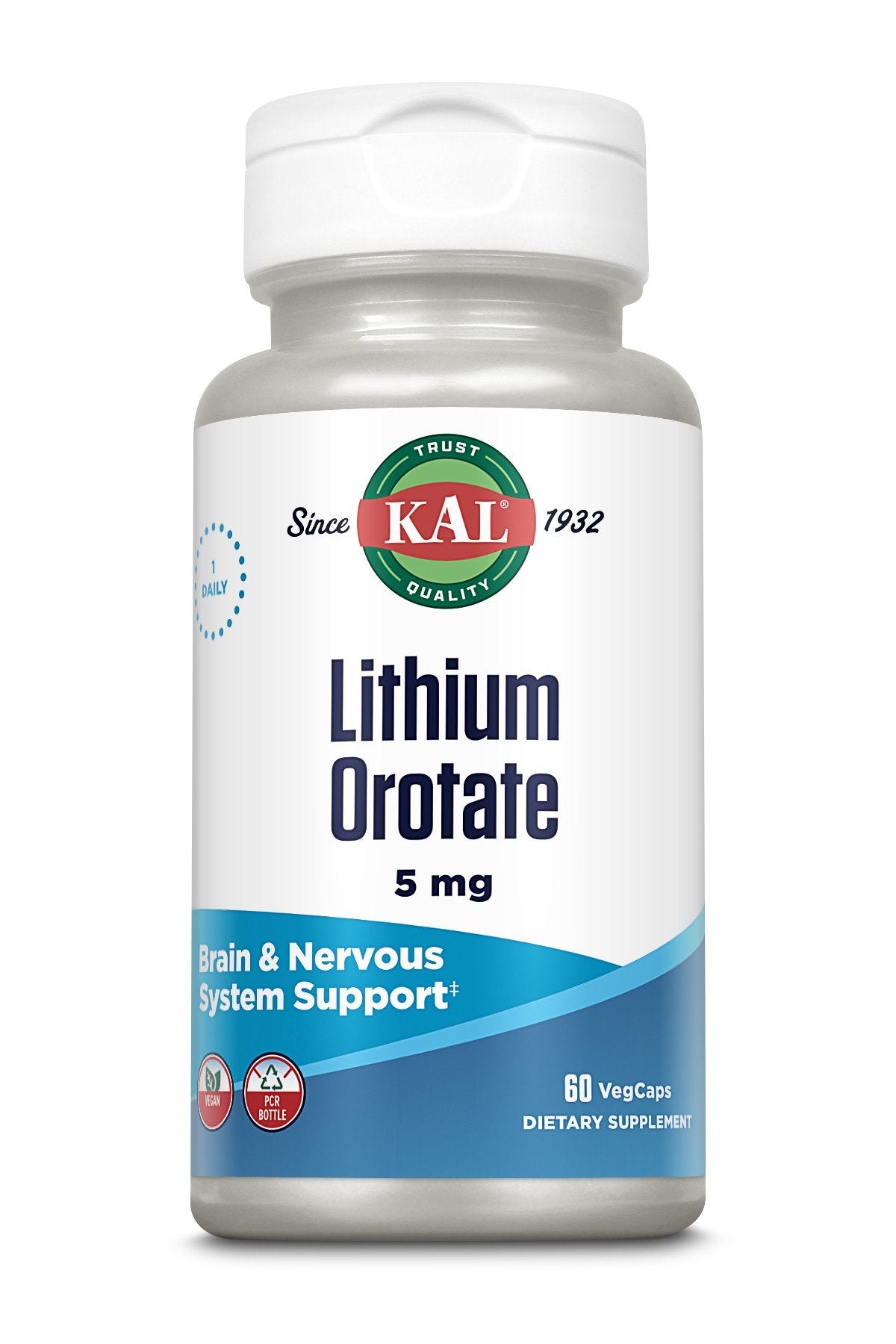 Kal Lithium Orotate 5mg 60 VegCap