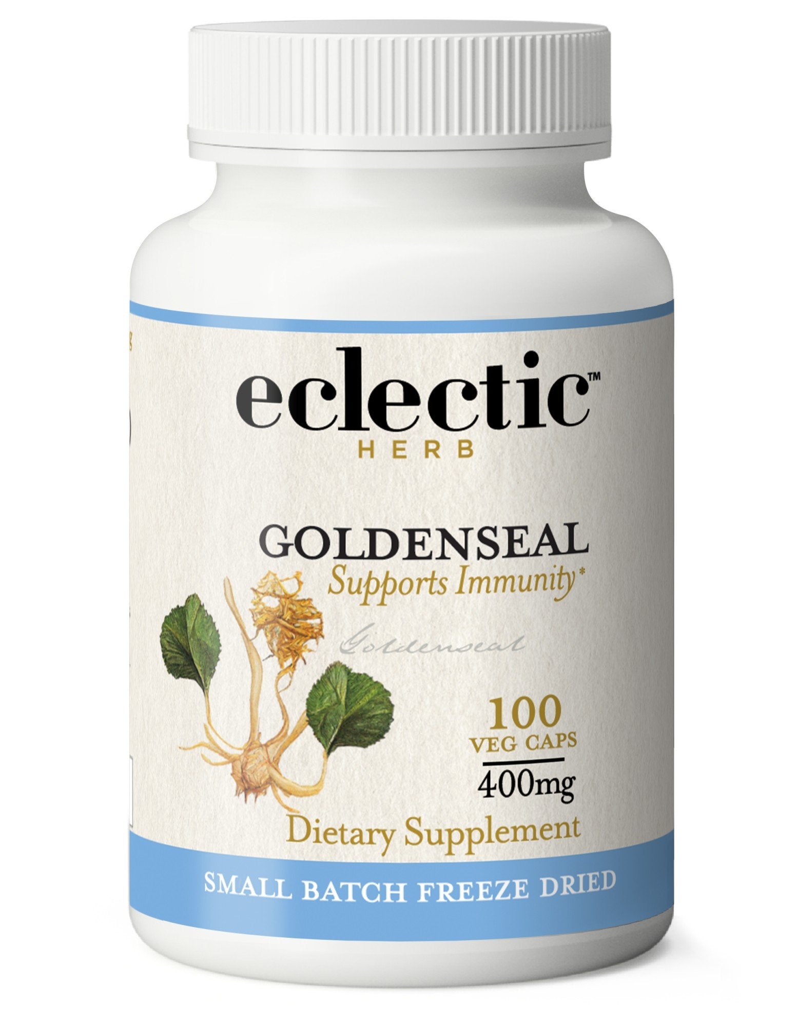 Eclectic Herb Goldenseal Root 400mg Freeze-Dried 100 Capsule