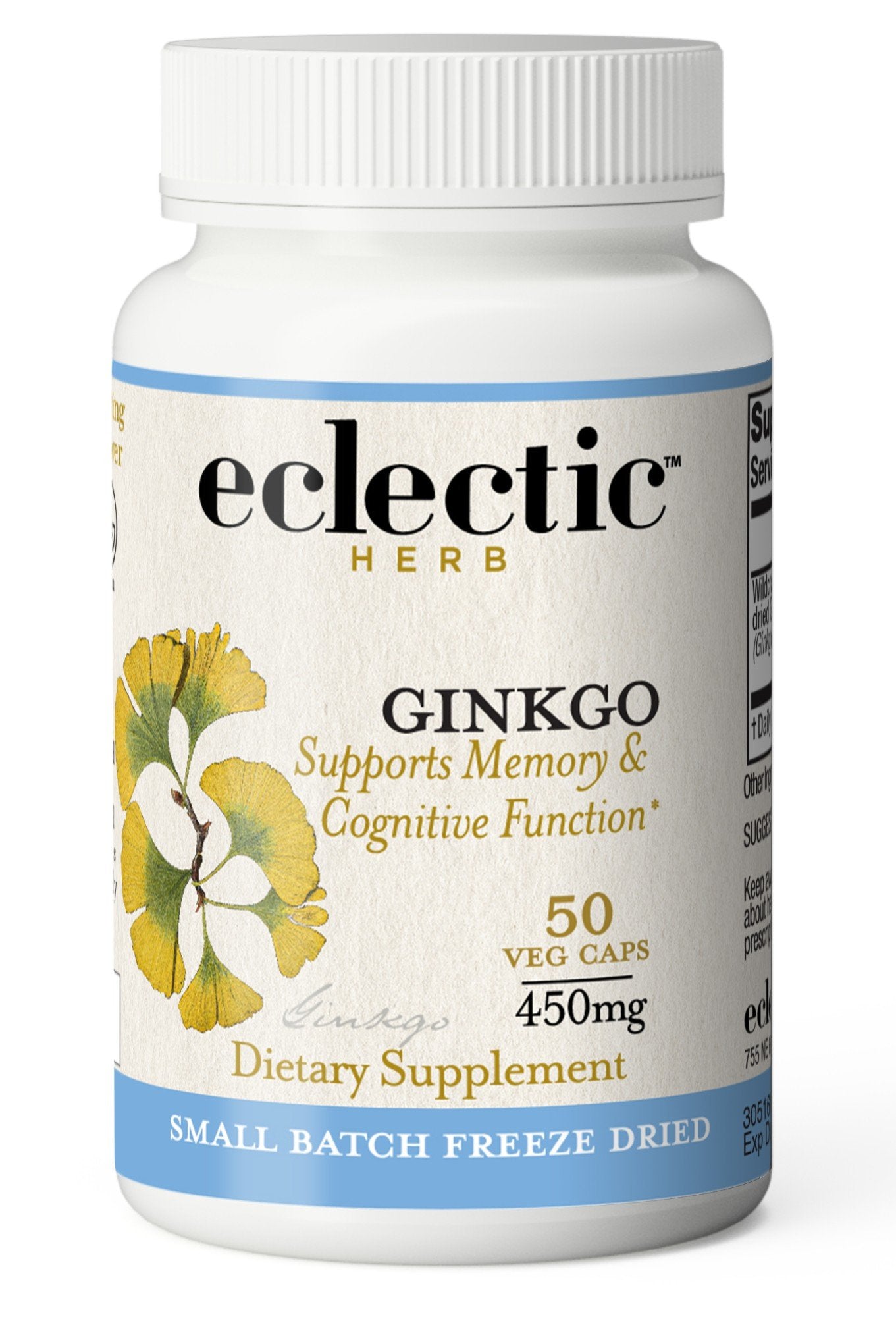 Eclectic Herb Ginkgo 450mg Freeze-Dried 50 VegCap