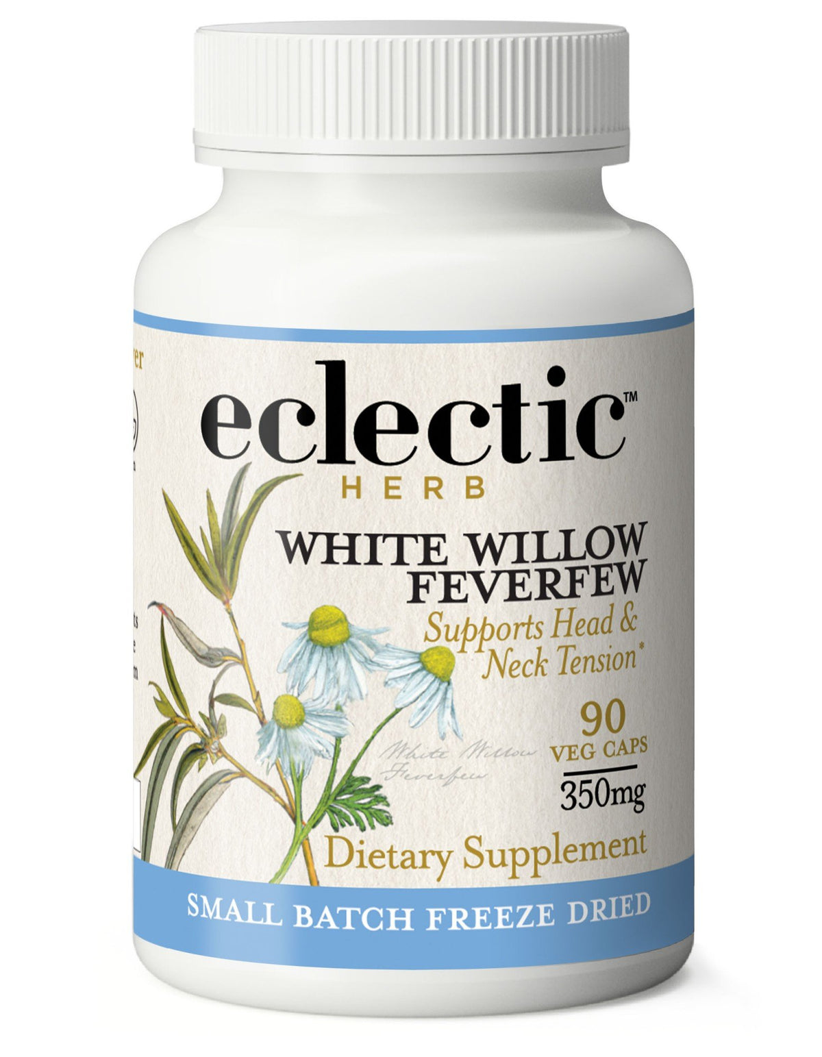 Eclectic Herb White Willow - Feverfew Freeze-Dried 90 VegCap