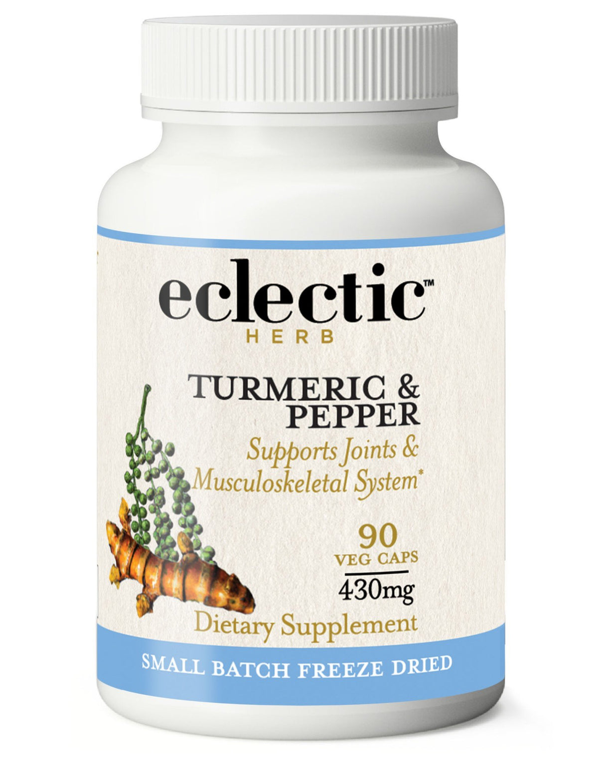 Eclectic Herb Turmeric &amp; Pepper Freeze Dried 90 Capsule