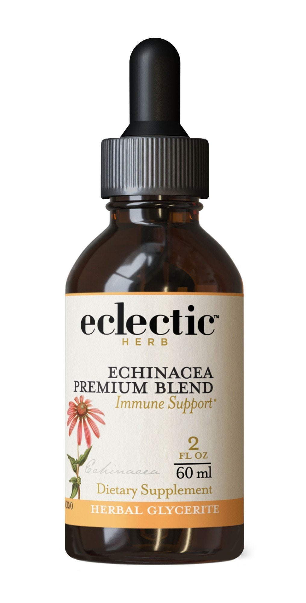 Eclectic Herb Echinacea Premium Blend No Alcohol Glycerite 2 oz Liquid