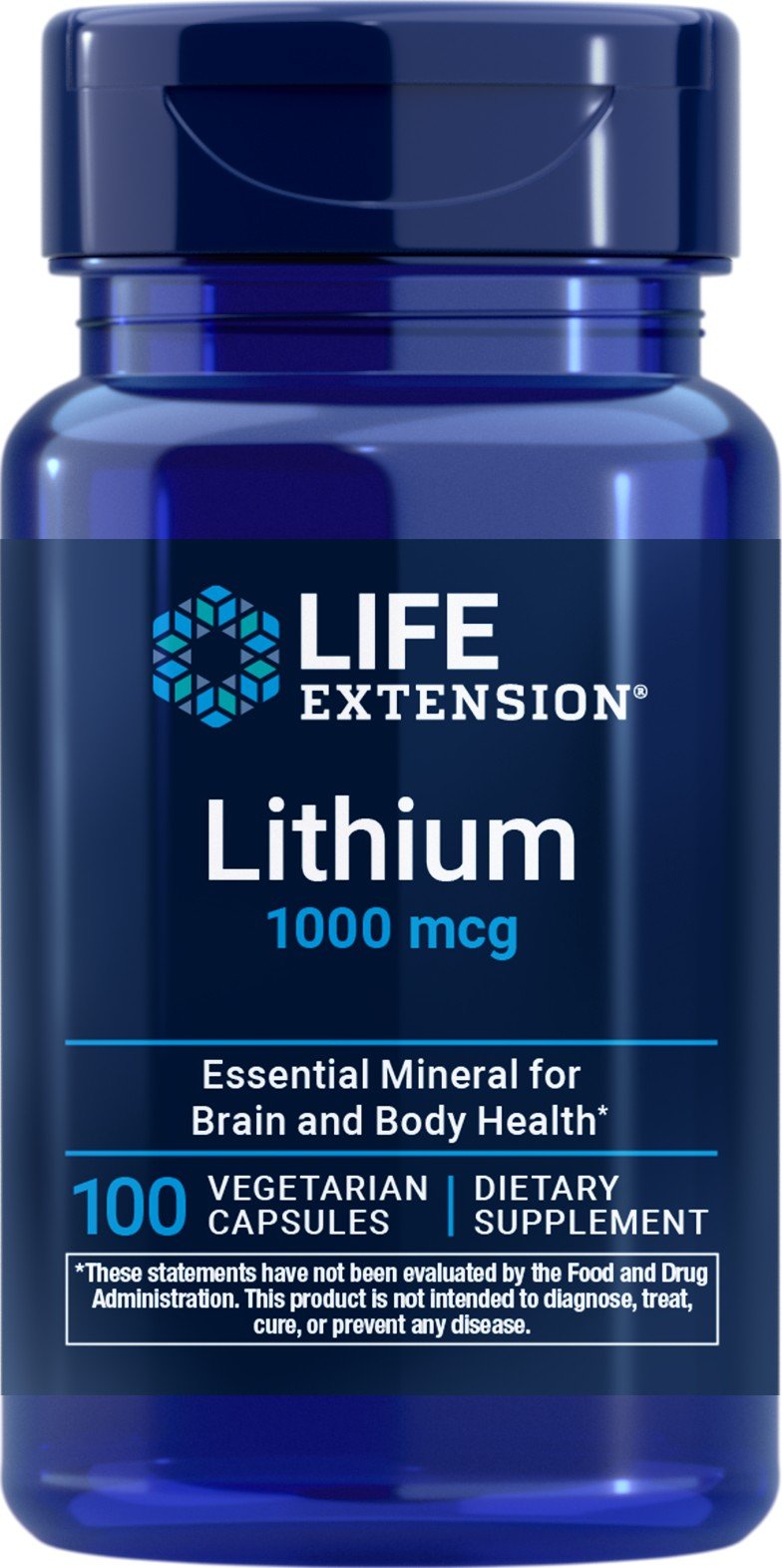 Life Extension Lithium 1000 mcg 100 Vegetarian Capsule