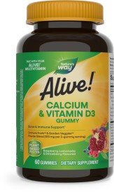 Nature&#39;s Way Alive! Calcium+D3 60 Gummy