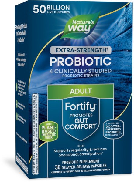 Nature&#39;s Way Fortify Extra Strength Daily Probiotic 50 Billion 30 VegCap