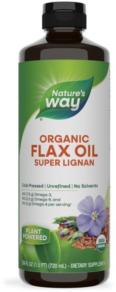 Nature&#39;s Way EfaGold Organic Flax Oil Super Lignan 24 oz 24 oz Liquid