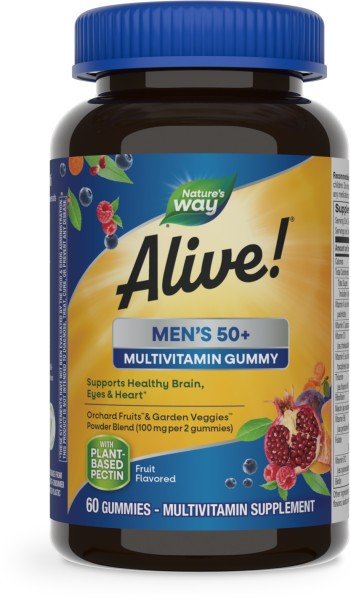 Nature's Way Alive! Men's 50+ Gummy Vitamins 60 Gummy