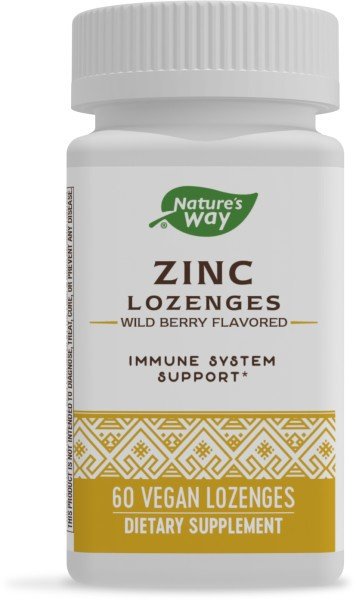 Nature's Way Zinc/Echinacea&Vitamin C Lozenges-Berry Flavor 60 Lozenge