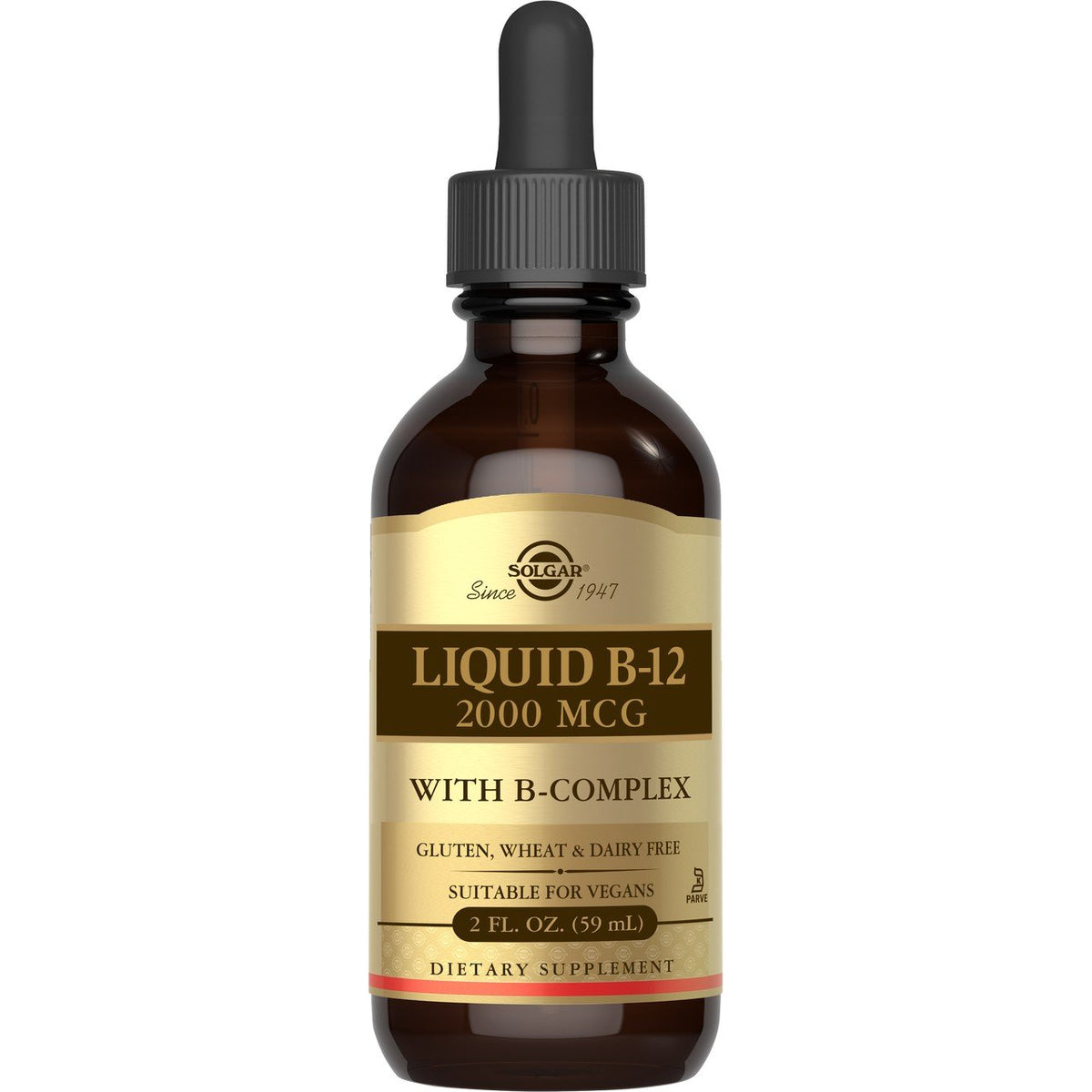 Solgar Liquid B12 2000mcg with B Complex 2 oz Liquid