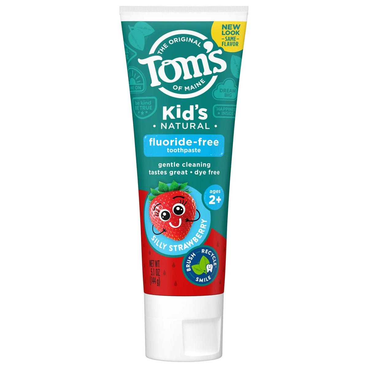 Tom's Of Maine Silly Strawberry Kid's Fluoride-Free Natural Toothpaste 5.1 oz Paste
