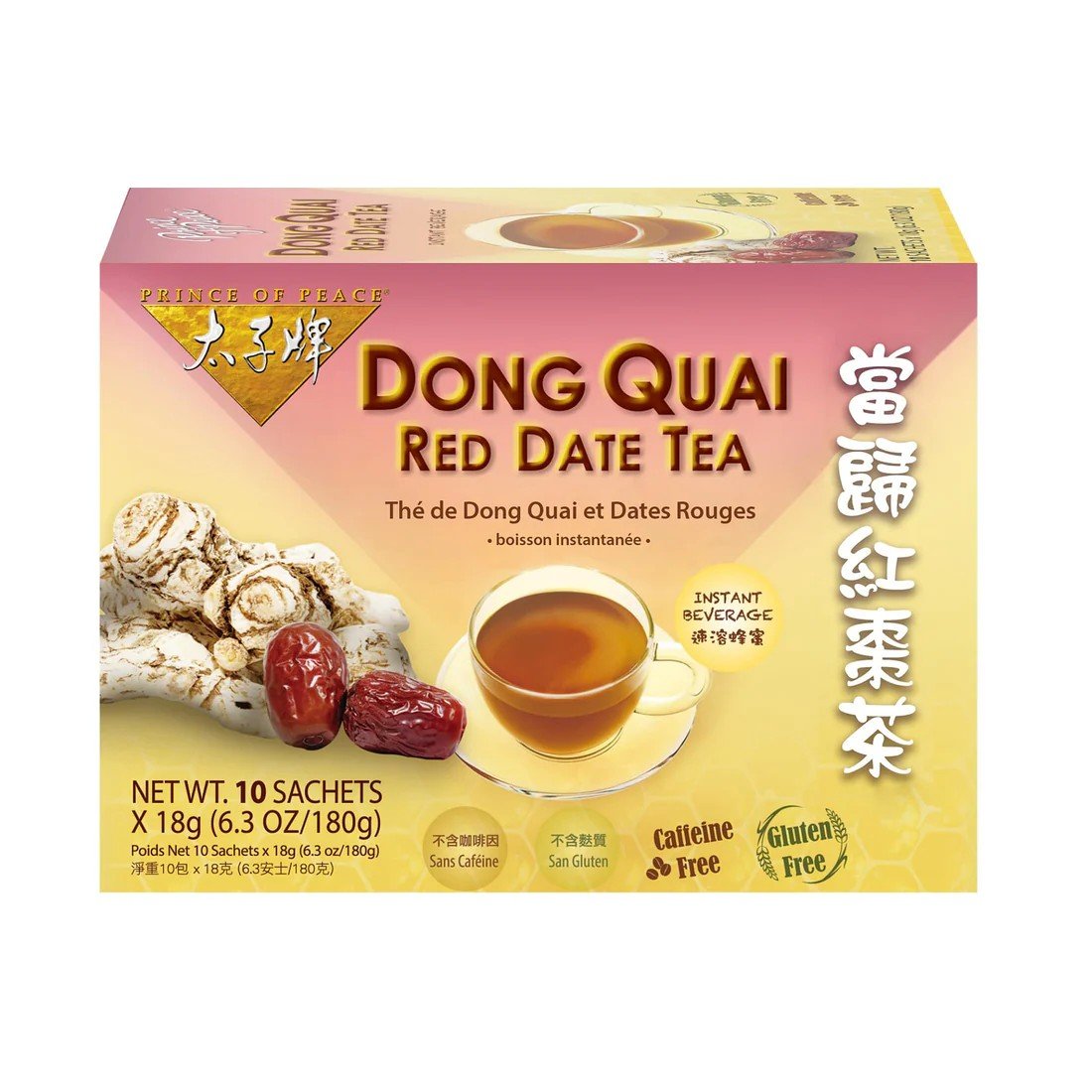 Prince Of Peace Dong Quai &amp; Red Date Instant Tea 10 Tea Bag