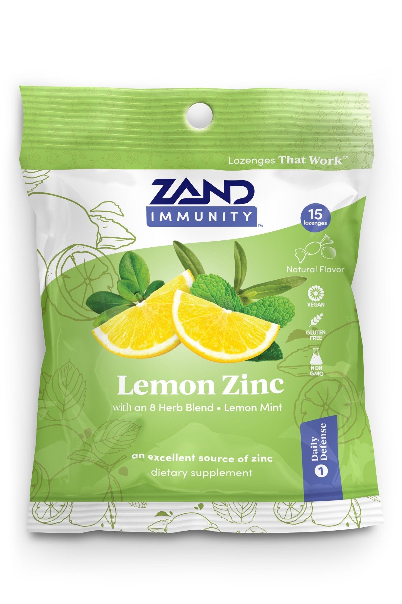 Zand Herbal Lozenge-Lemon Zinc 15 Lozenge