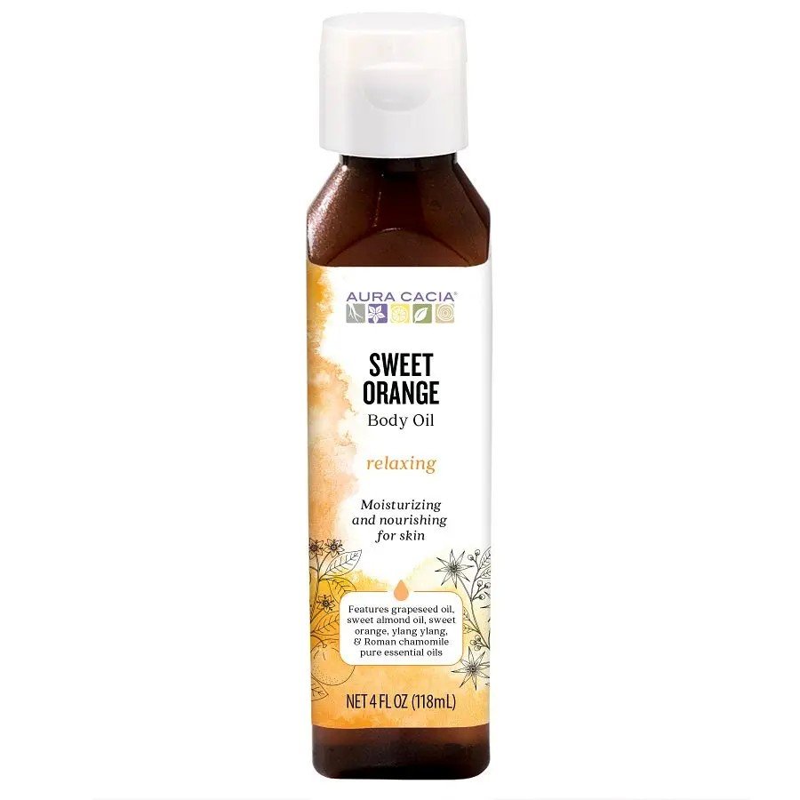 Aura Cacia Sweet Orange Body Oil - Relaxing 4 fl. oz. Oil