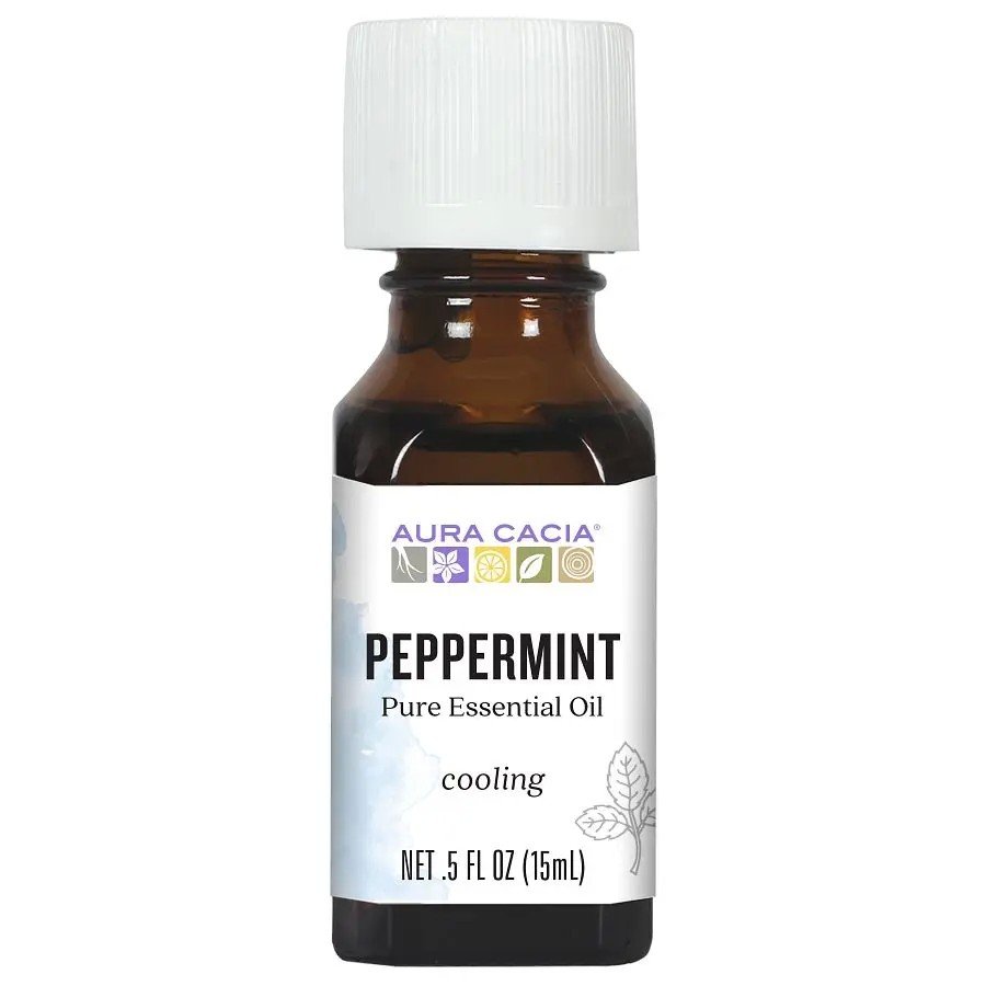 Aura Cacia Peppermint Essential Oil 0.5 oz Oil