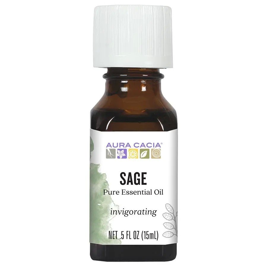 Aura Cacia Sage Essential Oil 0.5 oz Oil