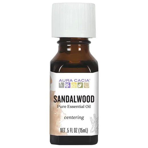 Aura Cacia Sandalwood Essential Oil 0.5 oz Oil