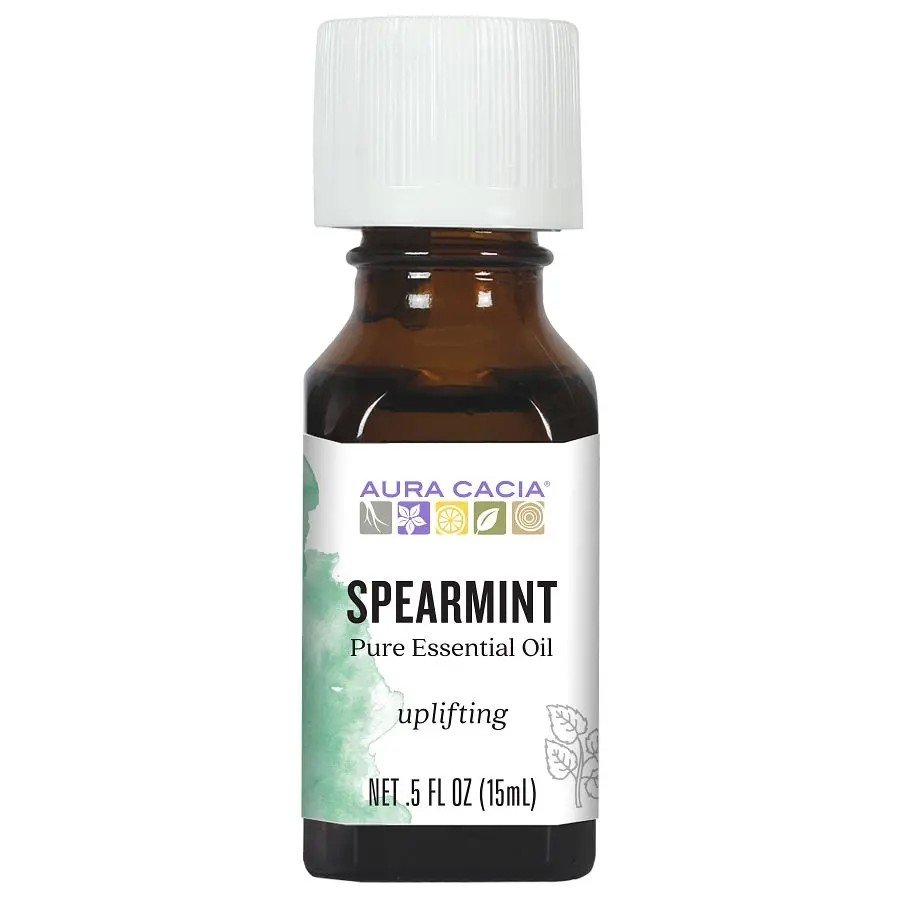 Aura Cacia Spearmint Essential Oil 0.5 oz Oil