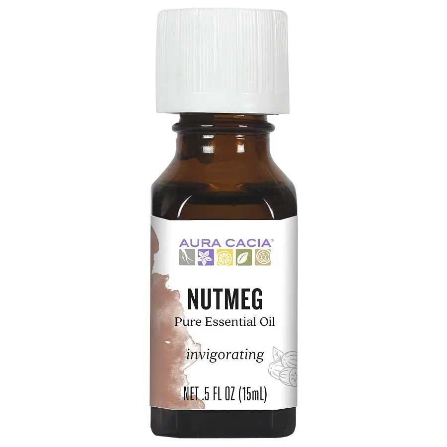 Aura Cacia Nutmeg Essential Oil 0.5 oz Oil